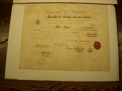 Diploma de Abogado de Pedro Figari 
